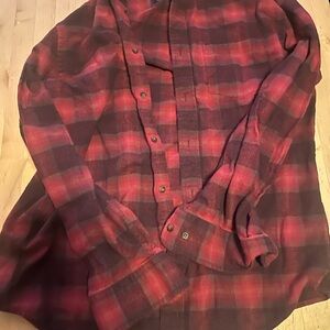Pendleton Burgundy and Red Plaid Shirt